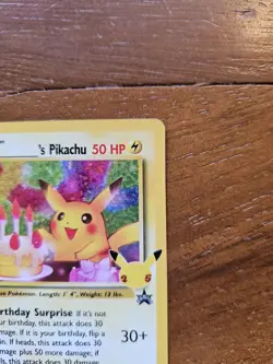 Pokemon Celebrations Classic Collection Birthday Pikachu 24/53 Stamped Holo NM - Image 5