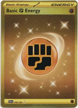 Pokemon Basic Fighting Energy Gold Secret Rare Scarlet & Violet 258/198 NM EN - Image 1
