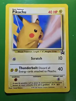 2000 POKEMON TCG WOTC BLACK STAR PROMO 26 POKEMON SNAP PIKACHU NEAR MINT - Image 1