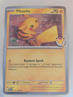 Pikachu 051/162 Cosmos Holo Temporal Forces 30th Anniversary Pokemon TCG NM - Image 1