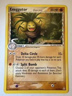Pokemon TCG Exeggutor EX Delta Species Prerelease Promo 41/110 2006 80 HP - Image 1