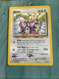 Pokemon TCG Aipom Neo Genesis 26/111 1st Edition Uncommon Vintage - Image 1