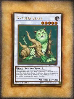 Yugioh Naturia Beast PGL2-EN086 Gold Rare 1st Ed NM - Image 1