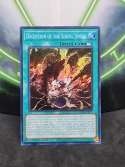 Yugioh Deception of the Sinful Spoils ROTA-EN055 Secret Rare 1st Edition NM - Image 1
