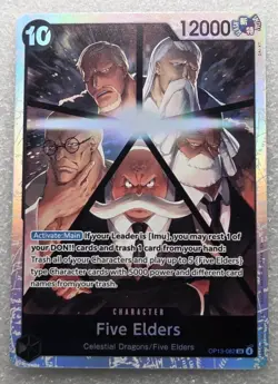 Five Elders OP13-082 SR Carrying on His Will - ONE PIECE Near Mint Pack Fresh! - Image 1