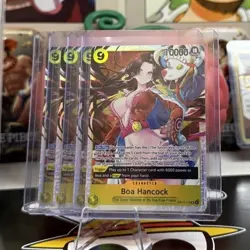 One Piece TCG Boa Hancock Alt Art OP14-112 SR Parallel Azure Sea's Seven NM x4 - Image 1