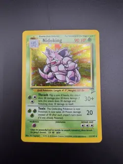 Pokemon TCG Card English Base Set 2 Nidoking 11/102 Holo Rare MP - Image 1