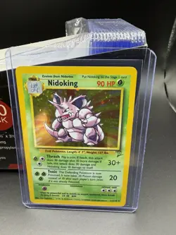 Pokemon TCG Card English Base Set 2 Nidoking 11/102 Holo Rare MP - Image 4