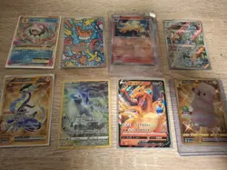 8 Pokemon Card Lot Machoke, ninetales, Tatsugiri, charizard - Image 1