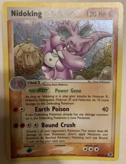 Nidoking 8/112 Firered Holographic Pokemon Card Fermi Bubbles Grading F+ - Image 1