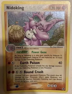 Nidoking 8/112 Firered Holographic Pokemon Card Fermi Bubbles Grading F+ - Image 2