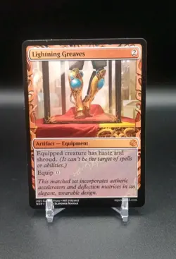 Custom Game Card- Lightning Greaves-LP Condition - Image 1