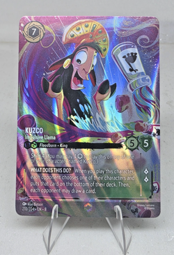 Disney Lorcana Kuzco-Impulsive Llama Enchanted Foil Art Character Card 210/204 - Image 1