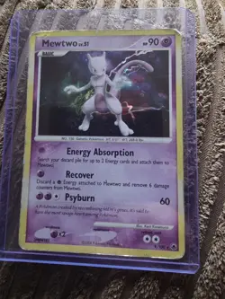 💥 Pokemon TCG Mewtwo Holo Rare Card 9/100 Majestic Dawn 2008 - Image 1