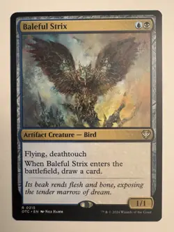 Baleful Strix 0215 Non Foil Rare Outlaws of Thunder Junction MTG NM - Image 1