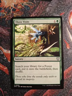 MTG Three Visits #0209 LP/NM Near Mint Outlaws of Thunder Junction Commander - Image 2