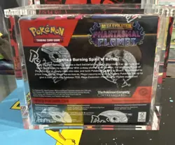 Pokemon Phantasmal Flames Booster Box New Sealed With Acrylic Case - Image 3