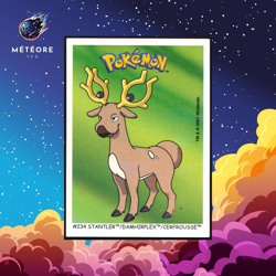 Carte Pokemon Cerfrousse / Stantler 234 Sticker Dunkin Boomer - Image 1