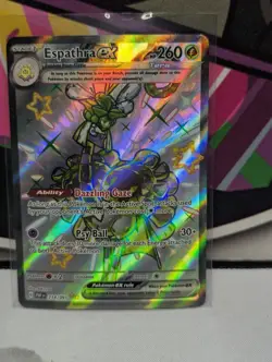 Espathra ex Shiny Ultra Rare 214/091 Sv: Paldean Fates Pokemon Card Near Mint - Image 1