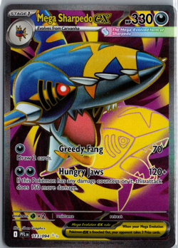 Mega Sharpedo ex Ultra Rare ME02: Phantasmal Flames 113/094 NM - Pokemon TCG - Image 1