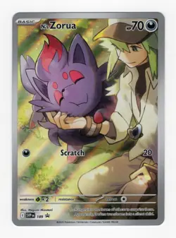 Pokemon - N's Zorua SVP189 Scarlet & Violet Black Star Promo Full Art NM - Image 1