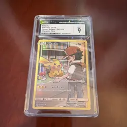 CGC 9 Pokemon Pikachu 241/236 Sm-Cosmic Eclipse Secret Character Rare Holo 2019 - Image 1
