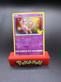 Pokemon TCG Mew 011/025 Celebrations Holo Rare NM - Image 1
