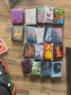 Pokemon ETB sleeves, random deck boxes and deck box inserts from etbs - Image 1