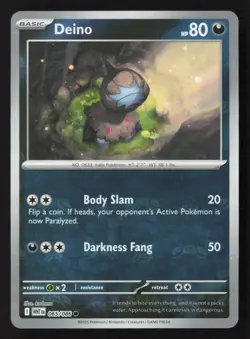 Deino (Master Ball Pattern) Common Holo WHT 065/086 NM Pokemon TCG - Image 1