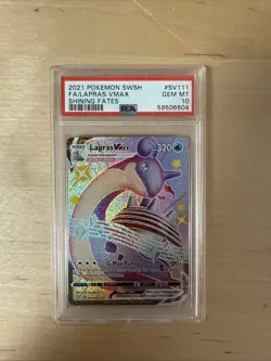 2021 Pokemon Shining Fates Lapras VMAX Full Art #SV111/SV122 PSA 10 - Image 1