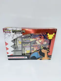 Pokemon TCG Celebrations Collection Lance's Charizard V Box (damaged Box) - Image 1