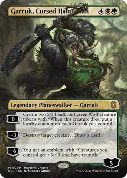 Foil - Garruk, Cursed Huntsman (Borderless) - 99 / NM / English MTG - Image 1