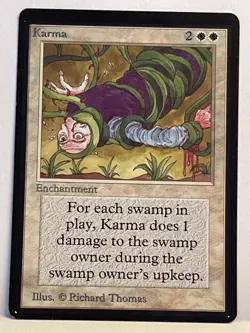 Karma Beta LP/MP MTG Magic the Gathering g - Image 1