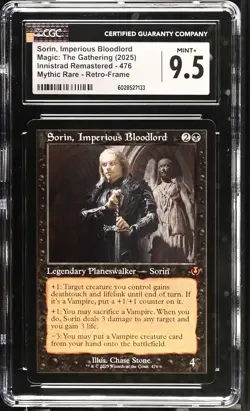 SORIN, IMPERIOUS BLOODLORD Innistrad Remastered Retro Frame CGC 9.5 MTG - Image 1