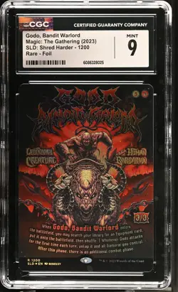 GODO, BANDIT WARLORD Secret Lair Foil Shred Harder CGC 9 MTG [Nostalgium] - Image 1