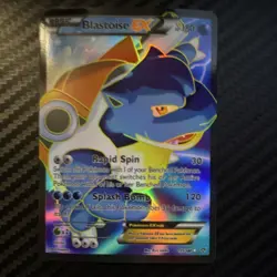 Pokemon Blastoise EX 142/146 XY Ultra Rare Full Art Holo TCG Card - Image 1