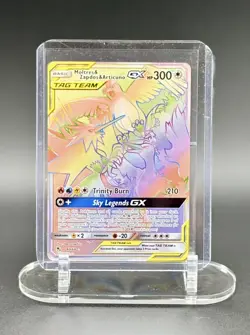 Pokemon TCG Moltres/Zapdos/Articuno GX Secret/Rainbow 69/68 Hidden Fates - Image 1