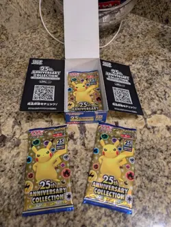 Lot of 3 -Pokemon Japanese 25th Anniversary Collection Booster Pack | Box Incld - Image 1