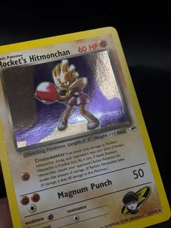 Rocket's Hitmonchan - 11/132 - Pokemon Gym Heroes Unlimited Holo Rare LP EM3 - Image 2