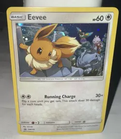 Pokemon Eevee SM235 Sun & Moon Ultra Rare Holo Black Star Promo Card NM - Image 1