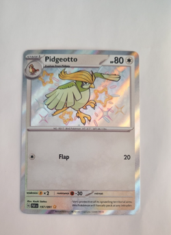 Pokemon 2024 Paldean Fates Pidgeotto 197/91 Holo Rare Baby Shiny NM - Image 1