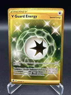 Pokemon TCG V Guard Energy Silver Tempest 215/195 Holo Secret Rare - Image 1
