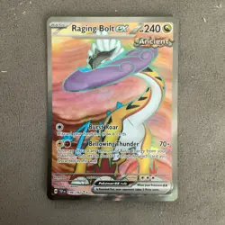 NM Pokemon Temporal Forces Raging Bolt EX Ultra Rare Full Art 196 #196/162 - Image 1