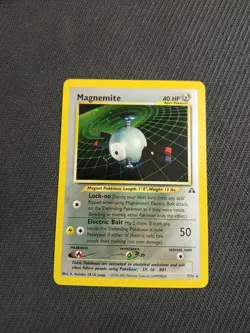 Pokemon TCG Magnemite 7/75 Neo Discovery Unlimited Edition Rare Holo Card -LP - Image 1
