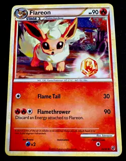 Flareon 26/90 LP Undaunted Regular Pokemon Card Light Play - Image 1