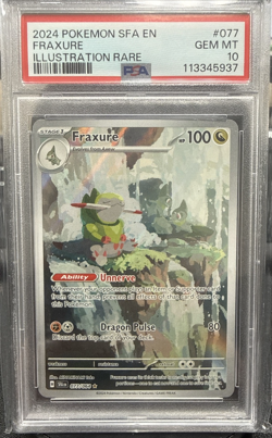 2024 Pokemon SV Shrouded Fable SFA EN Fraxure #077/064 PSA 10 - Image 1
