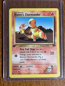 [NM] 2000 Pokemon Gym Challenge Blaine's Charmander 1st Edition #60/132 - Image 1