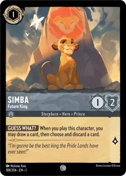 188/204 EN FOIL ⭐ Simba Future King | Disney Lorcana common card (2023) - Image 1