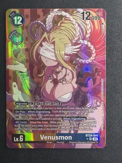BT24-040 Venusmon Alternate Art Time Stranger Digimon Card Game - Image 1