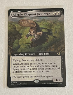 MTG Abigale Eloquent First-Year - Extended Art - Lorwyn Eclipsed #368 - Image 1